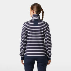 Women's Crew Fleece Jacket - 598 NAVY STRIPE