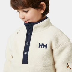 Kids' Frosty Pile Sweater - 034 CREAM LITTLE MOOSE EMBROIDERY