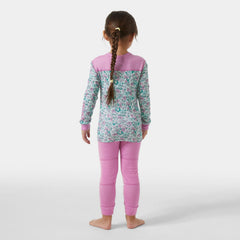 Kids' Graphic LIFA® Merino Wool Base Layer Set - 089 META PINK AOP