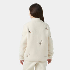 Juniors’ Frosty Pile Jacket - 035 CREAM EMB