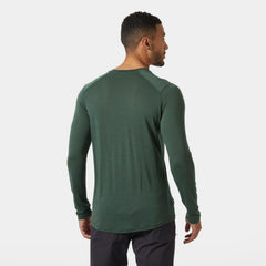 Men's HH Durawool Long Sleeve Henley - 390 JUNGLE GREEN