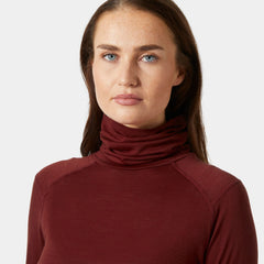 Women's HH Durawool High Neck Long Sleeve - 180 MARS RED