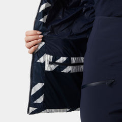 Women's Winter Bliss Modular Down Jacket - 597 NAVY HOUNDSTOOTH AOP