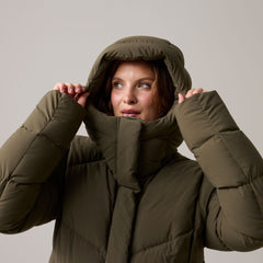 Women’s Helly Puff Long Down Parka - 431 UTILITY GREEN
