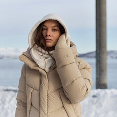Women’s Helly Puff Down Jacket - 078 KHAKI / SAND