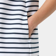 Women's Capri Dress - 001 WHITE NAVY