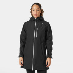 Women's Long Belfast Jacket - 991 BLACK