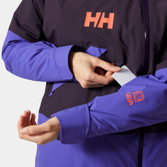 Women's Powchaser Asymmetric Ski Jacket - 660 BLACK GRAPE