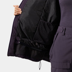 Women's Powchaser Asymmetric Ski Jacket - 660 BLACK GRAPE