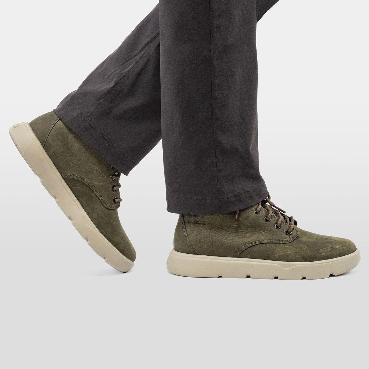 Men's Pinehurst Leather Boots - 730 BUNGEE CORD / CEMENT
