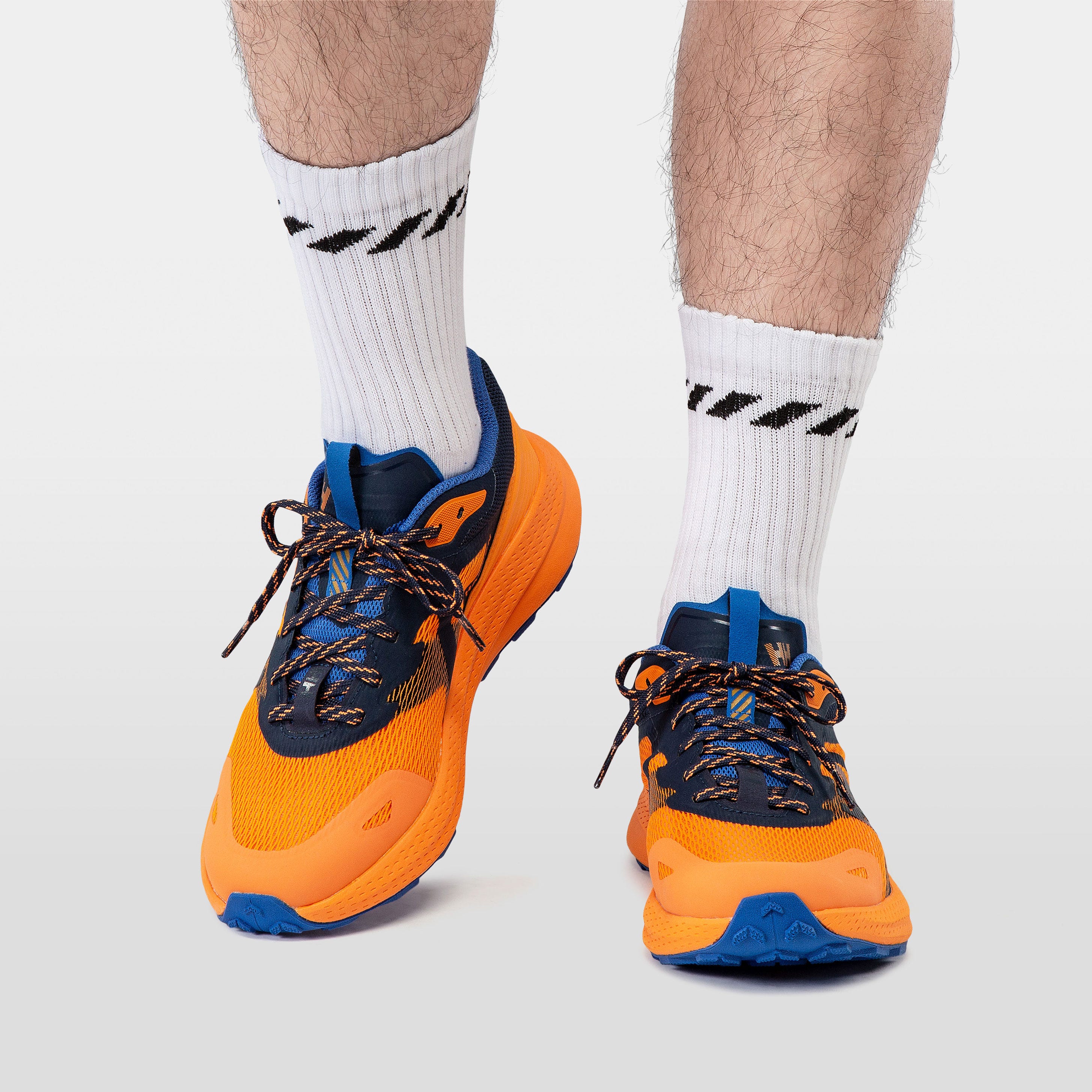 Men's Skyhawk Trail Running Shoes - 322 PAPAYA / EVENING BLUE