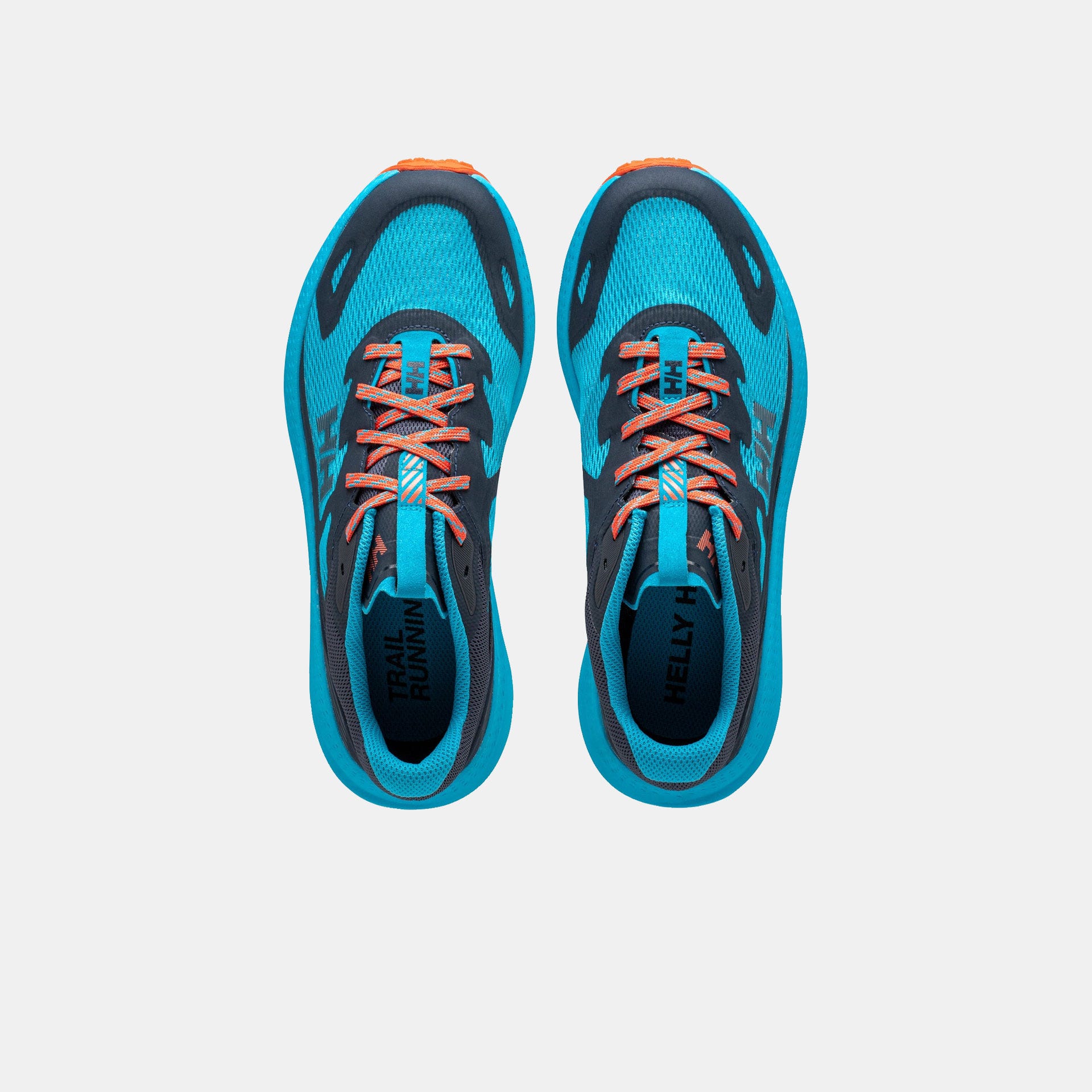 Men's Skyhawk Trail Running Shoes - 645 CYAN / BONFIRE