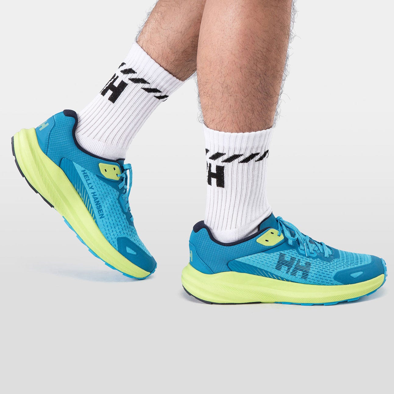 Men's Buzzard Trail Runner Shoes - 645 CYAN / SHARP GREEN