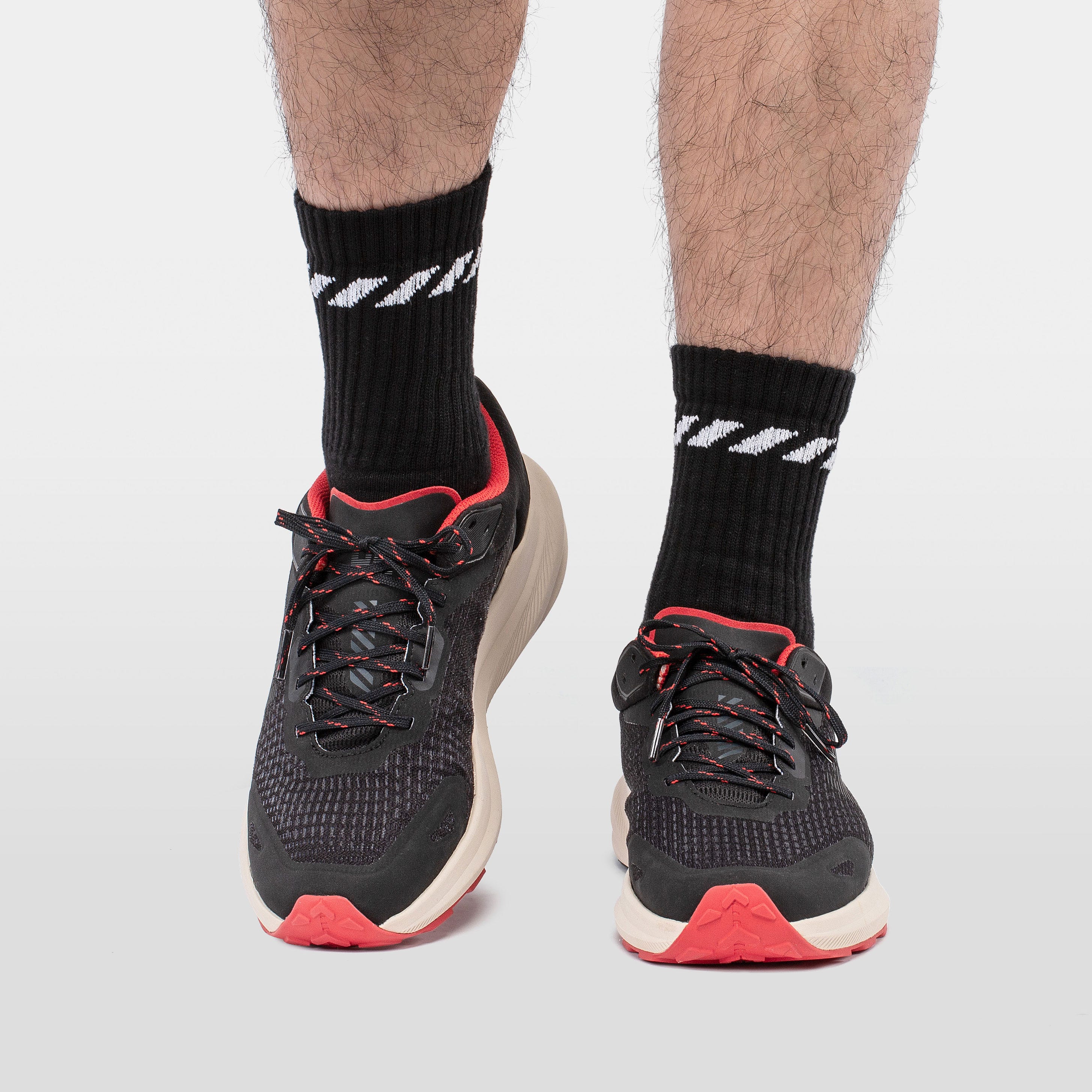 Men's Buzzard Trail Runner Shoes - 990 BLACK / ALERT RED