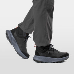 Women's Awe Hiker Leather Shoes - 990 BLACK / EBONY