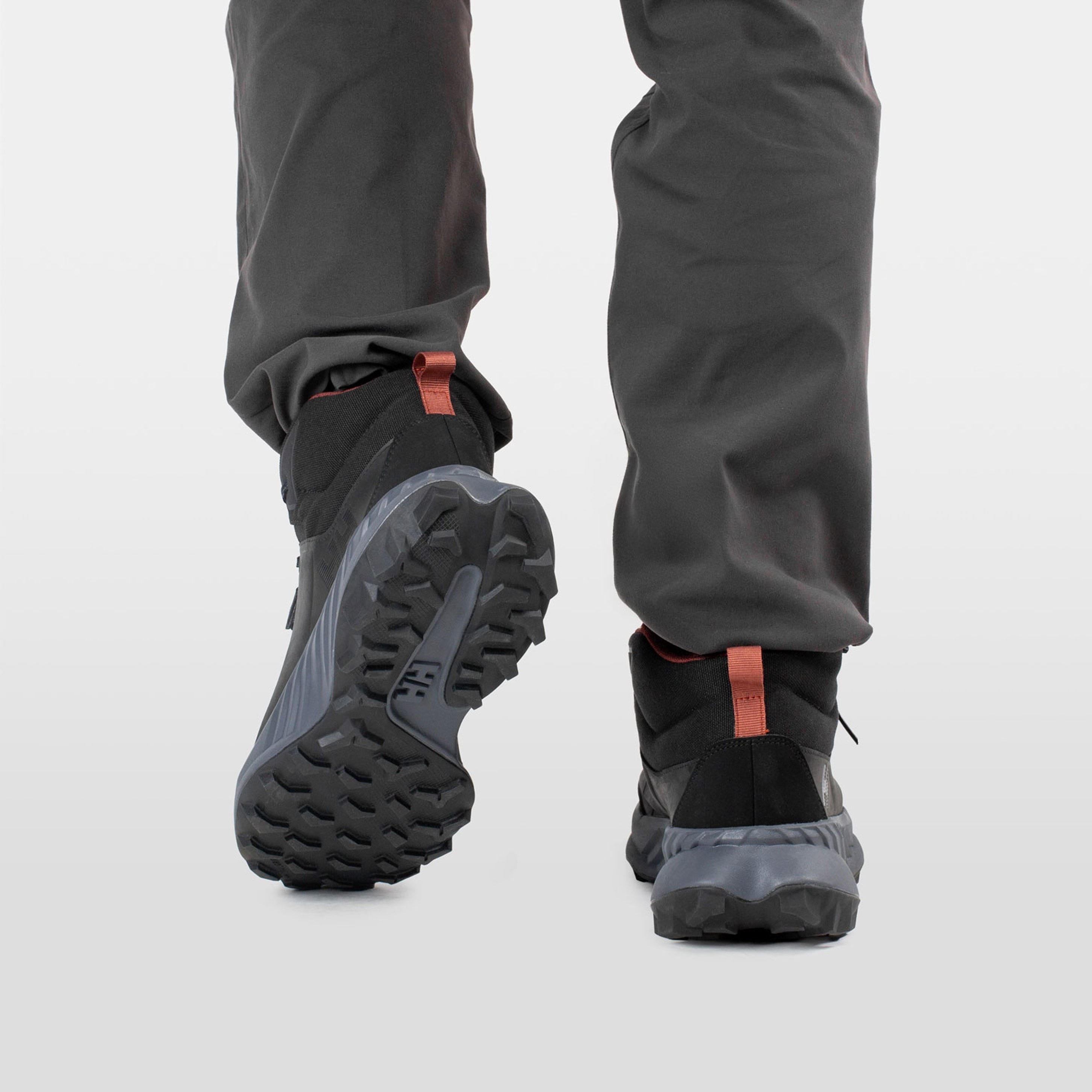 Women's Awe Hiker Leather Shoes - 990 BLACK / EBONY