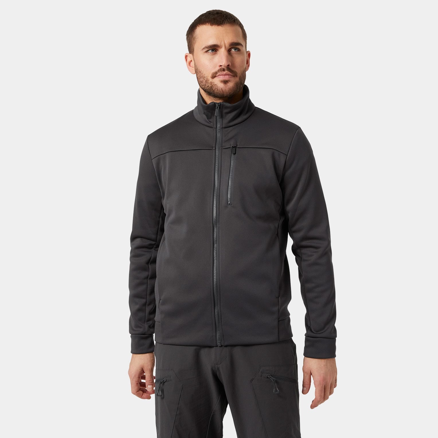 Men's Crew Fleece Jacket - 980 EBONY