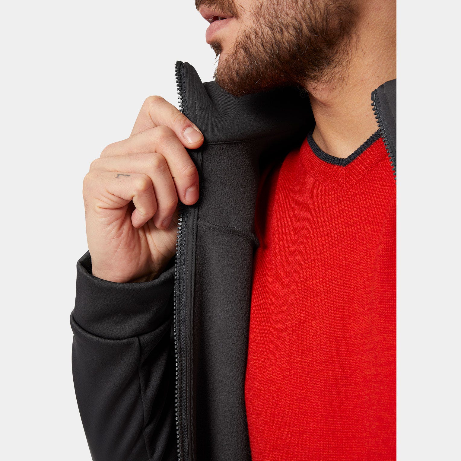 Men's Crew Fleece Jacket - 980 EBONY