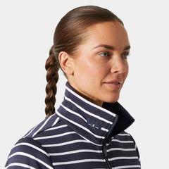Women's Crew Fleece Jacket - 598 NAVY STRIPE