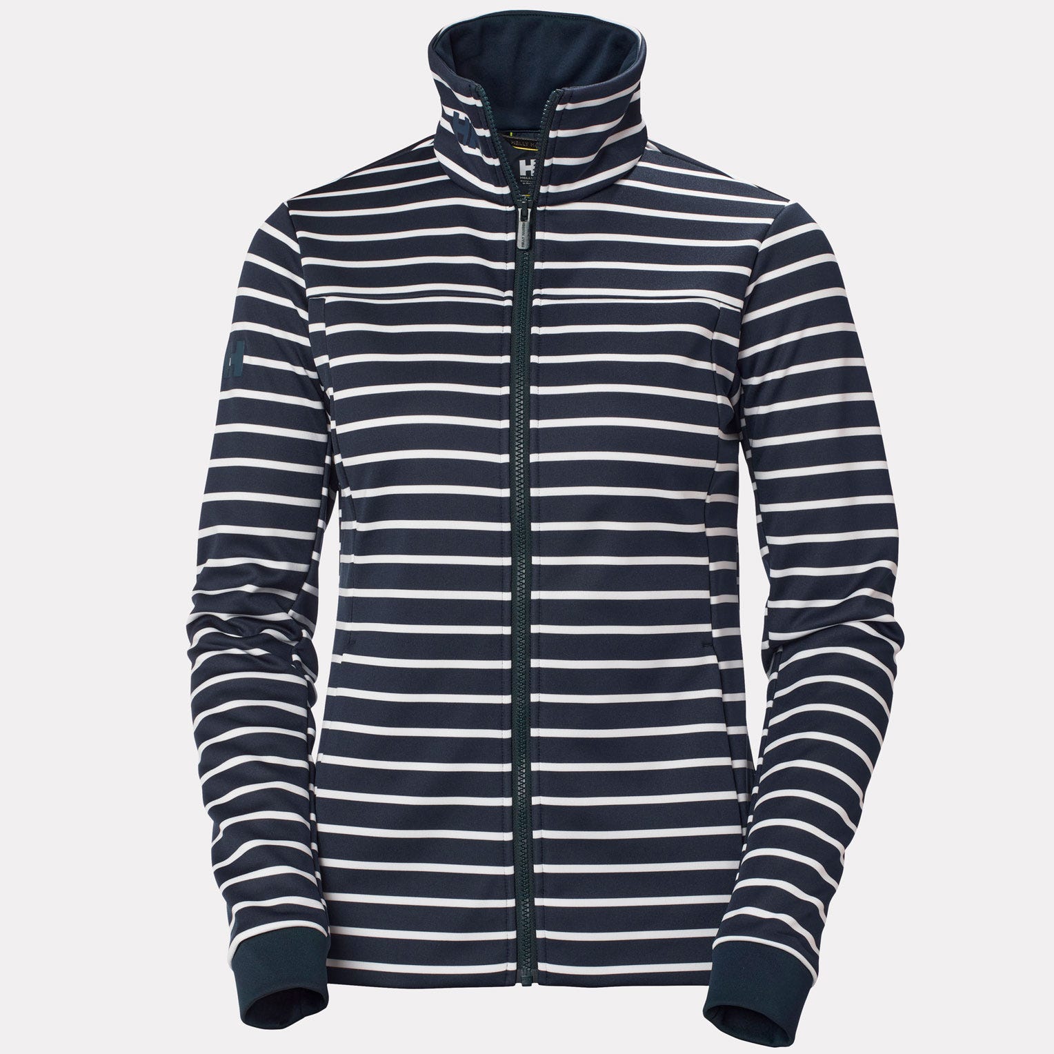 Women's Crew Fleece Jacket - 598 NAVY STRIPE