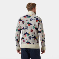 Men's Arctic Ocean Icelander Wool Knit ½ Zip Sweater - 001 WHITE