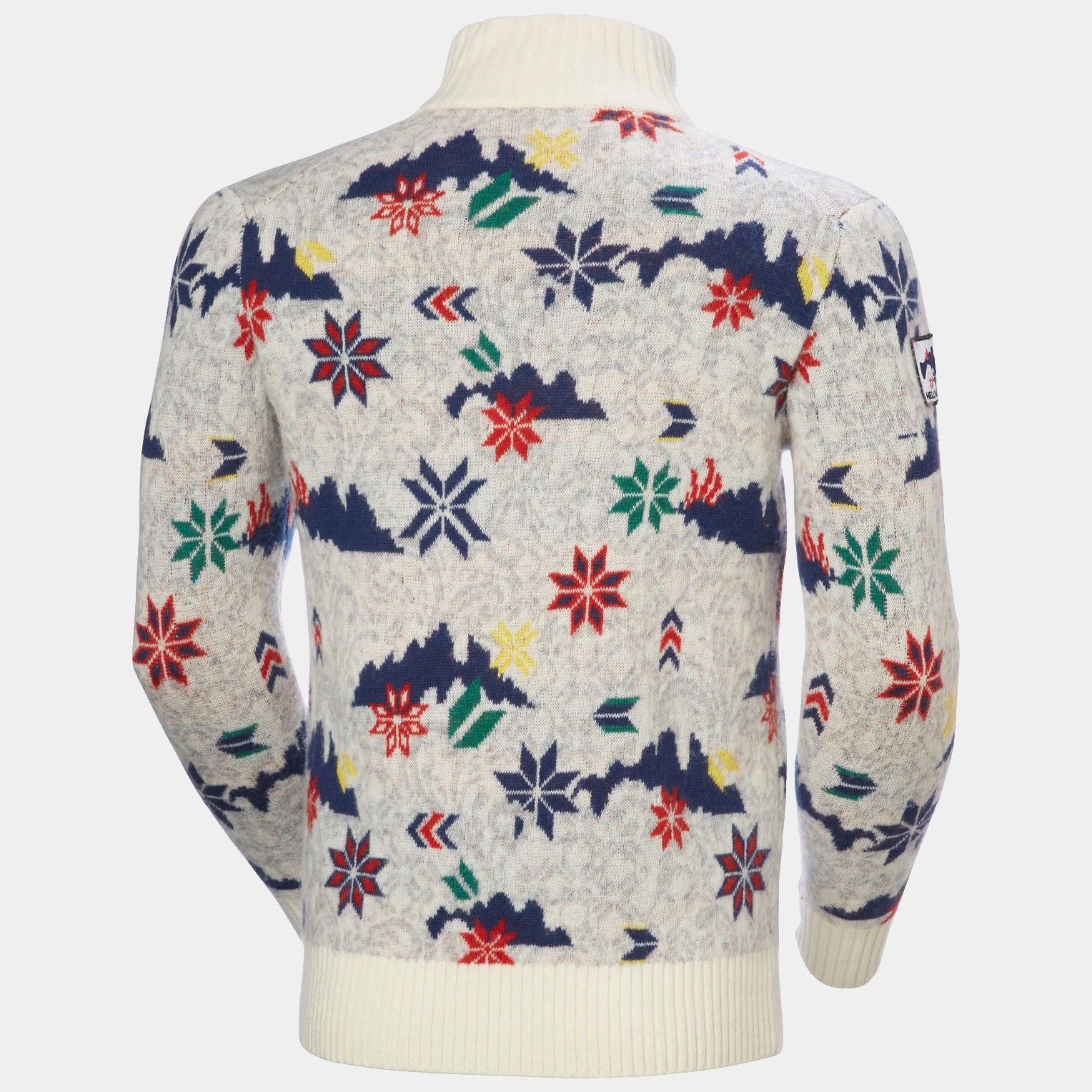 Men's Arctic Ocean Icelander Wool Knit ½ Zip Sweater - 001 WHITE