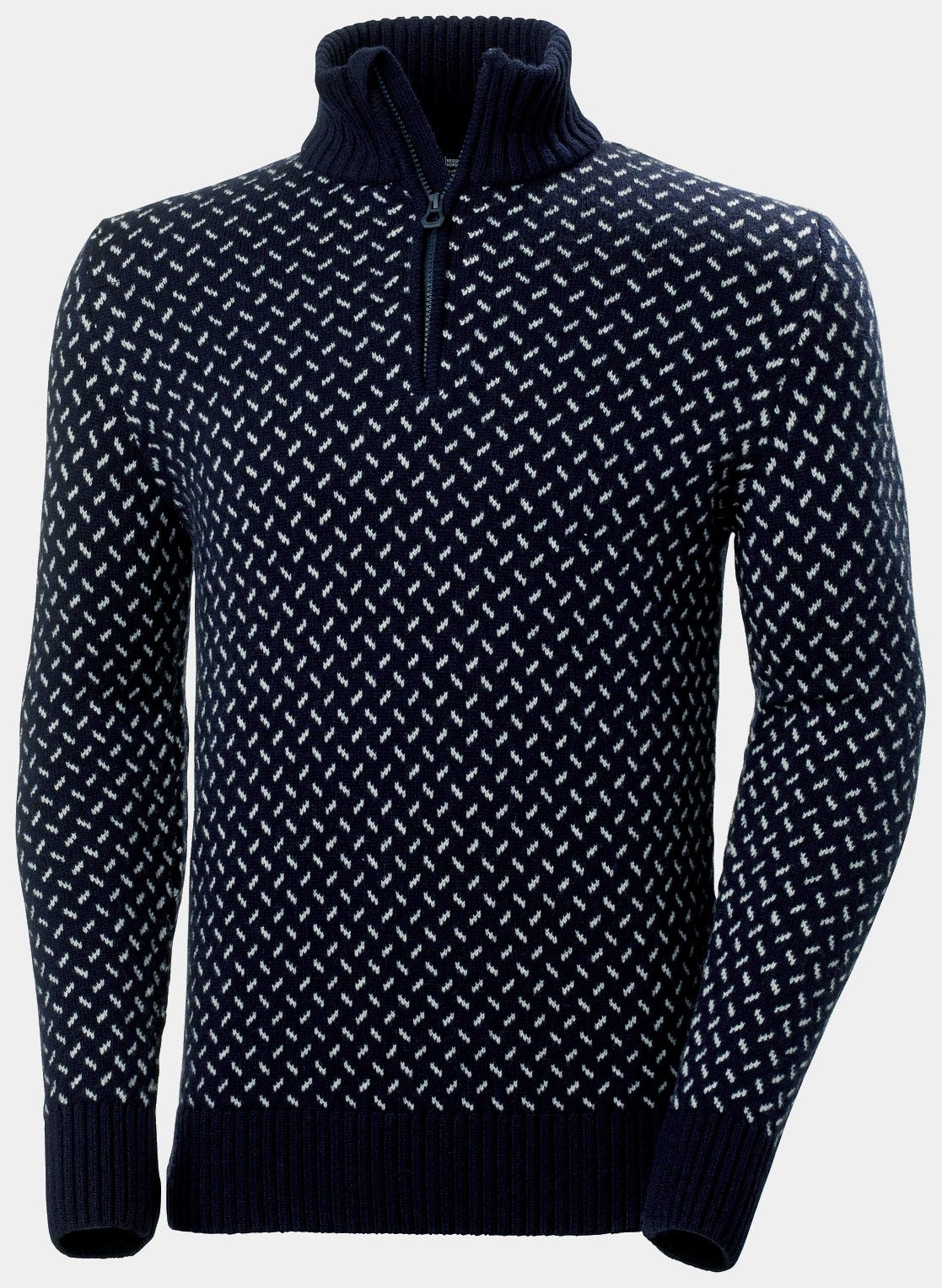 Men's Arctic Ocean Icelander Wool Knit ½ Zip Sweater - 596 NAVY