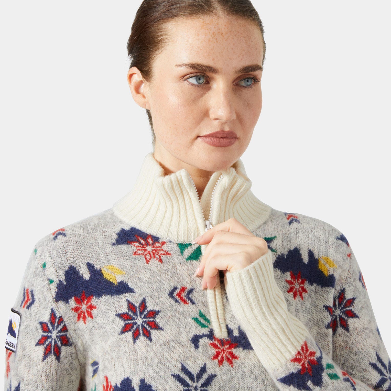 Women’s Arctic Ocean Iceland Wool Knit Sweater - 001 WHITE