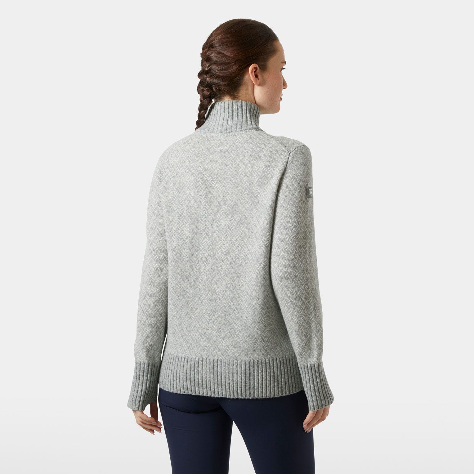 Women’s Arctic Ocean Iceland Wool Knit Sweater - 949 GREY MELANGE