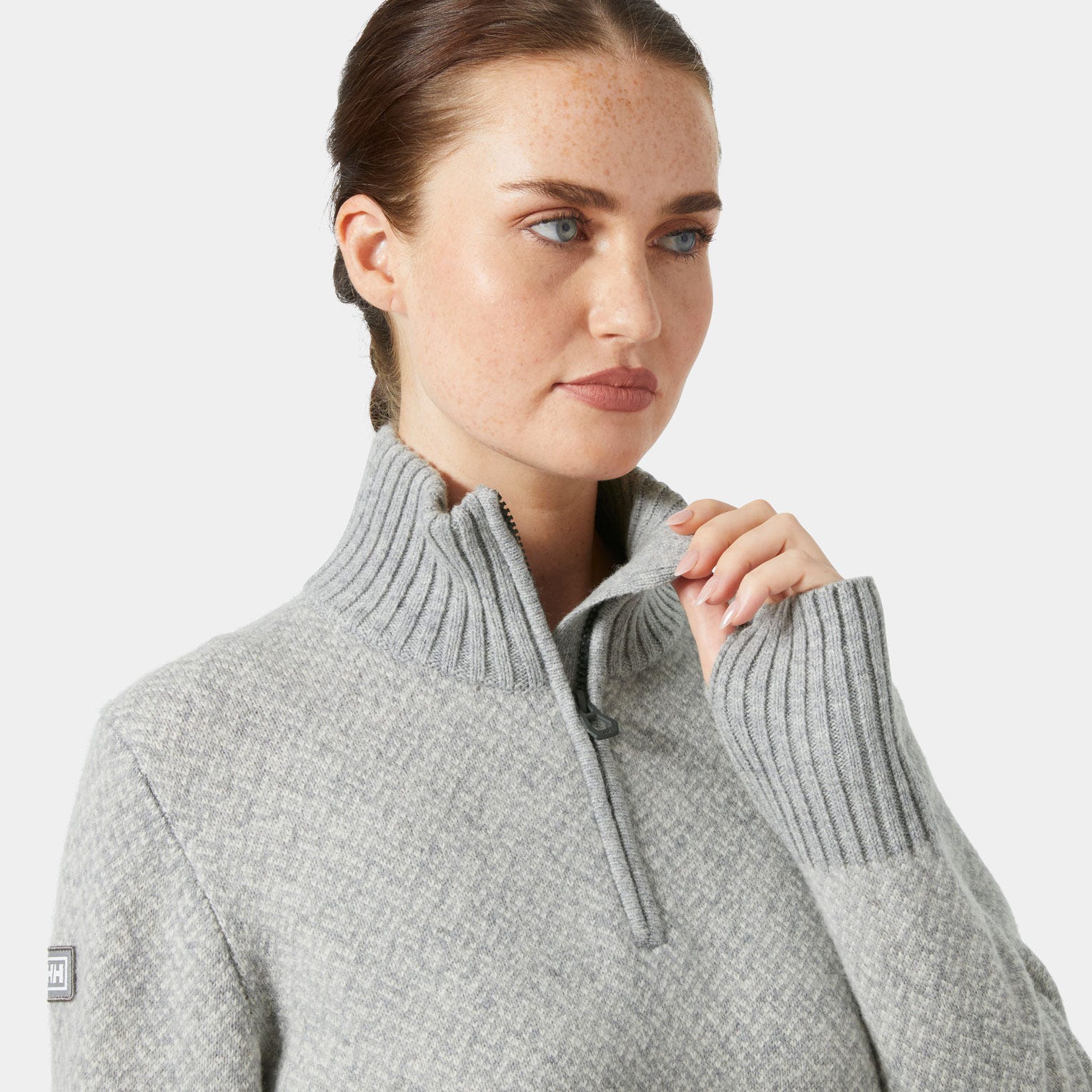 Women’s Arctic Ocean Iceland Wool Knit Sweater - 949 GREY MELANGE