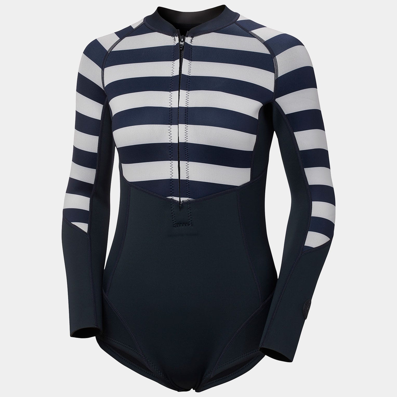 Women's Waterwear Long Sleeve Spring Wetsuit - 599 NAVY STRIPE