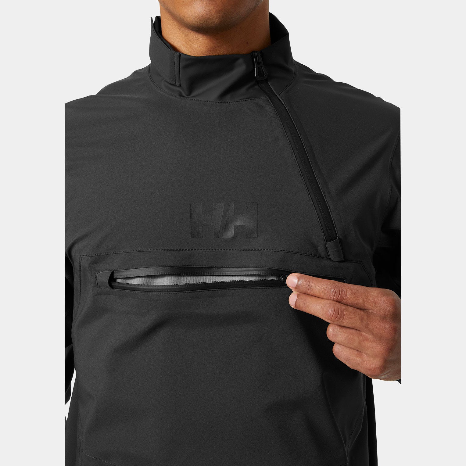 Unisex Foil Shell Smock - 980 EBONY