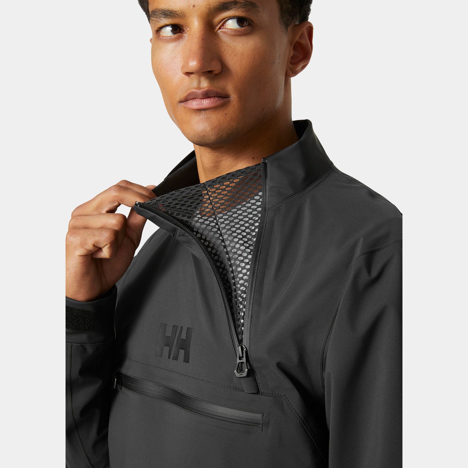 Unisex Foil Shell Smock - 980 EBONY