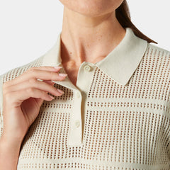 Women's Salt Knit Polo - 034 CREAM
