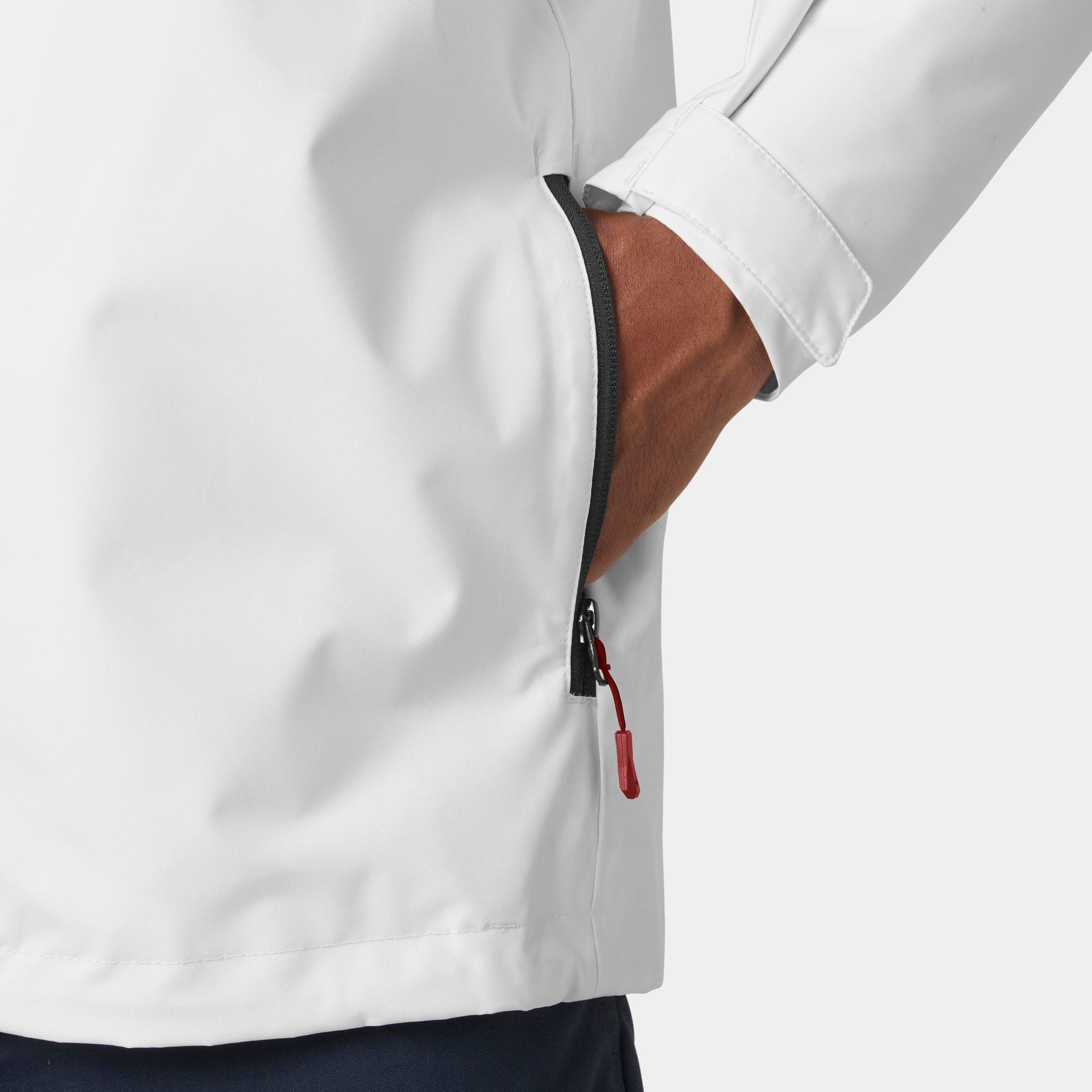 Men's Crew Hooded Midlayer Sailing Jacket 2.0 - 001 WHITE