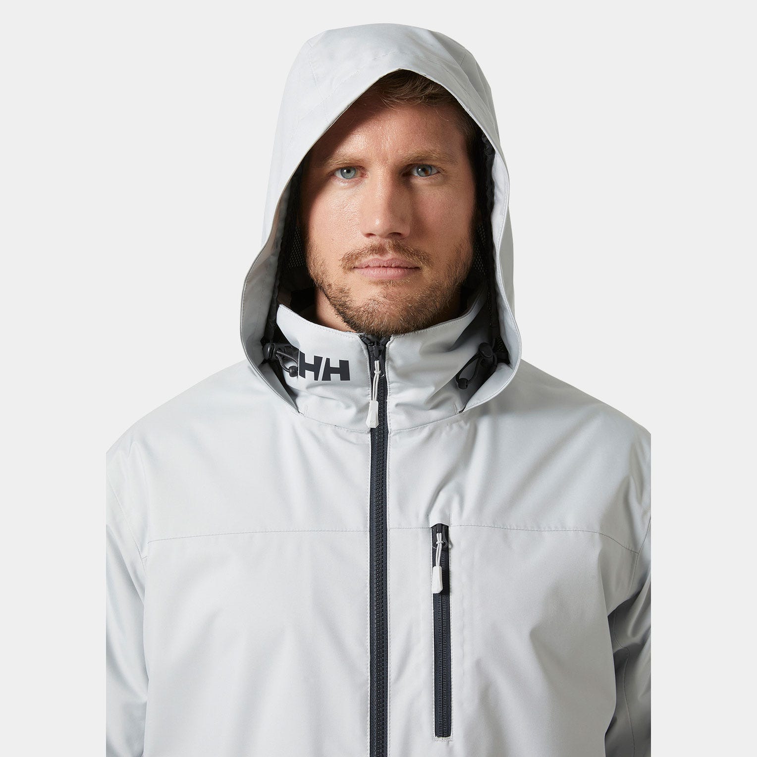 Men's Crew Hooded Midlayer Sailing Jacket 2.0 - 853 GREY FOG