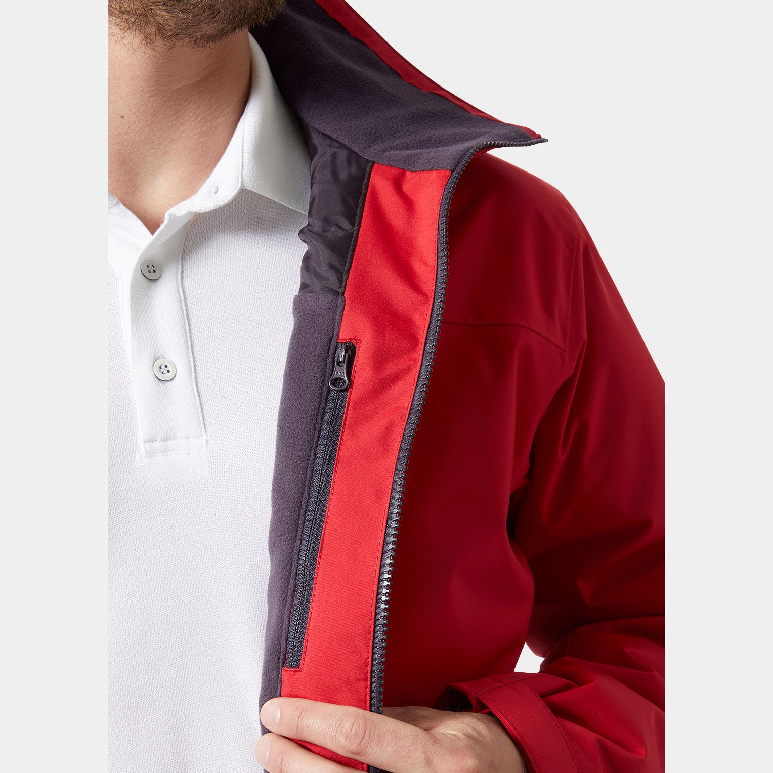 Men’s Crew Midlayer Sailing Jacket 2.0 - 162 RED