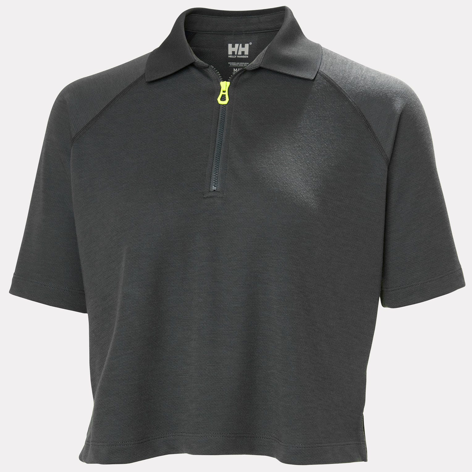 Women's Inshore Zip Crop Polo - 980 EBONY