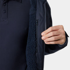Men's Crew Hooded Pile Jacket - 597 NAVY