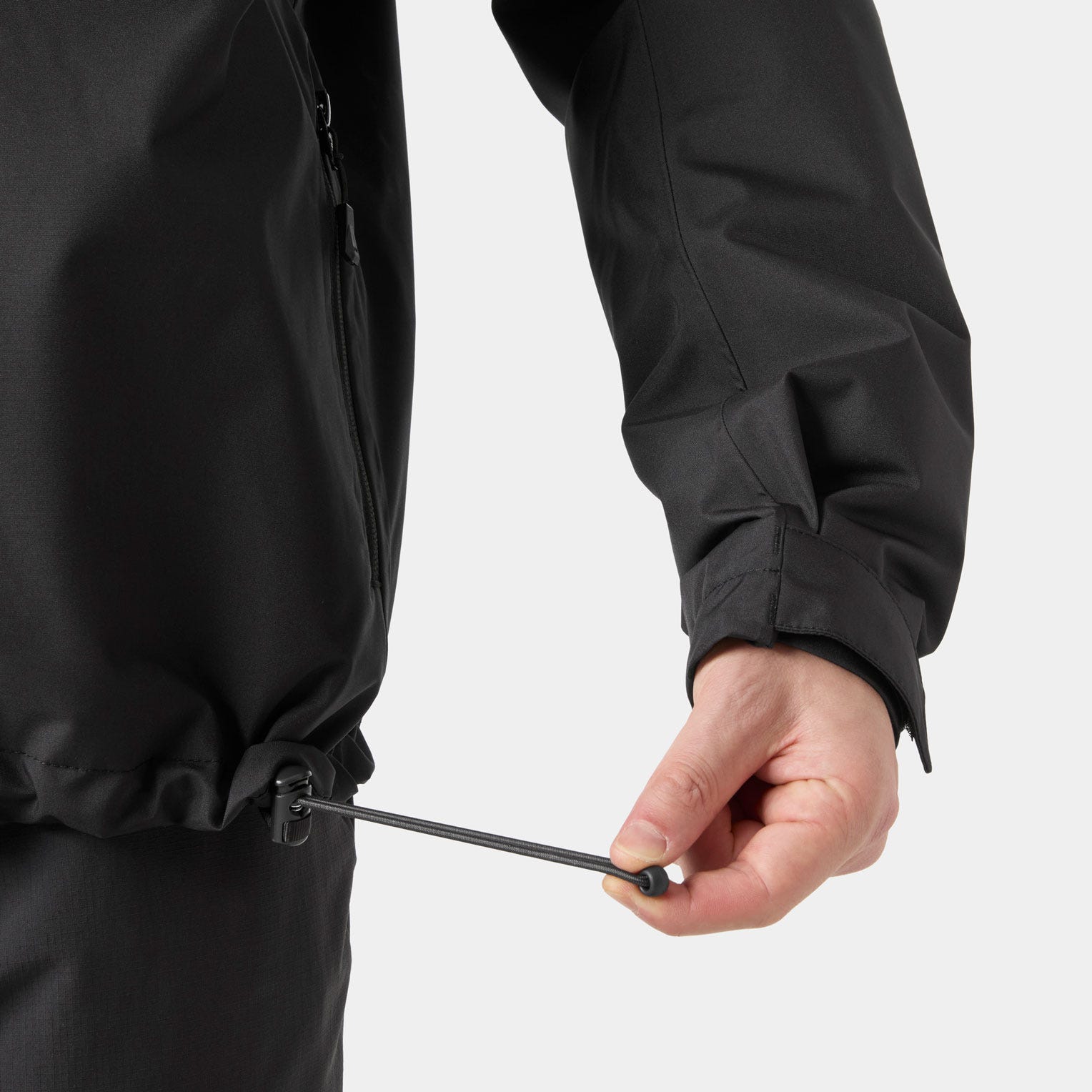 Men's Crew Hooded Pile Jacket - 990 BLACK
