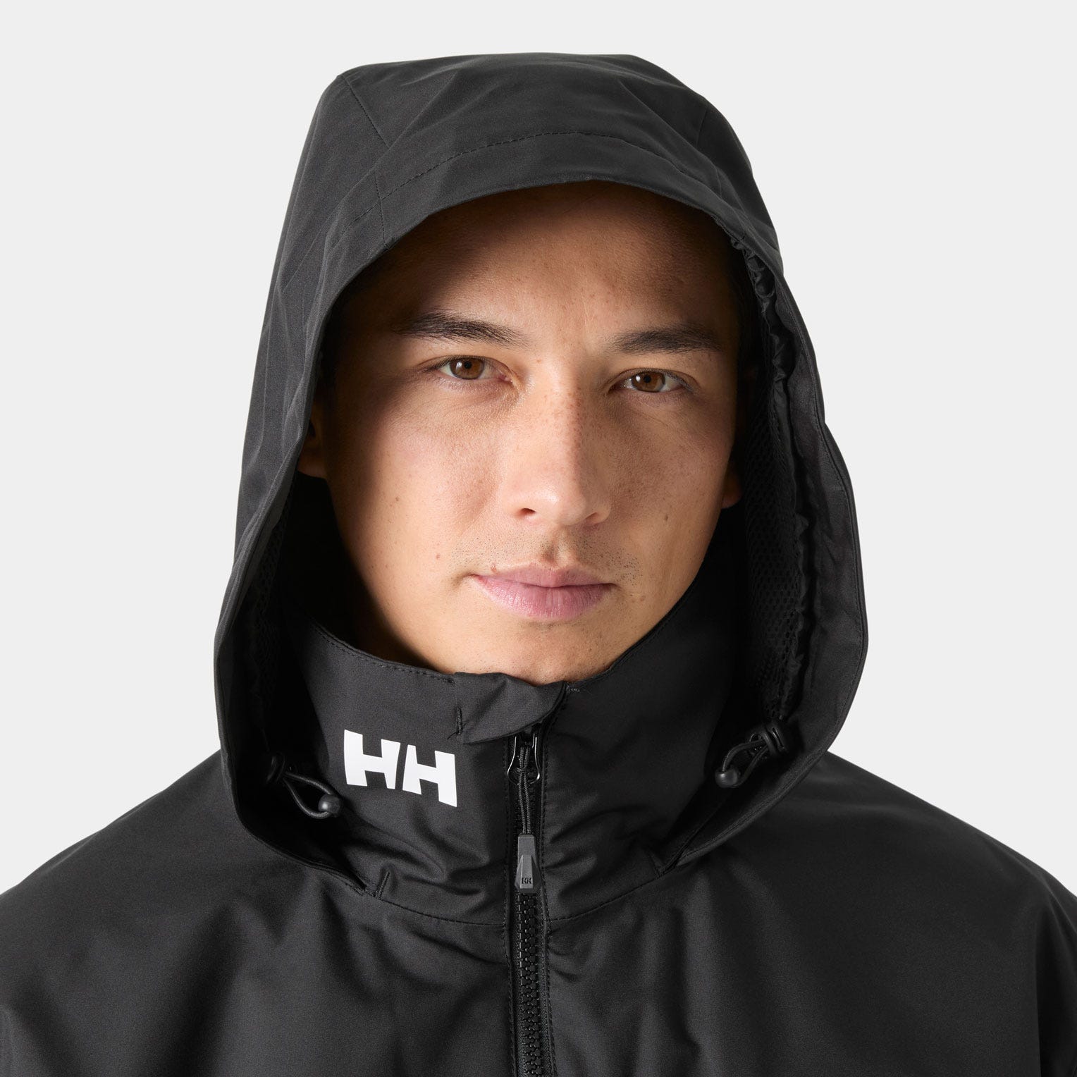 Men's Crew Hooded Pile Jacket - 990 BLACK