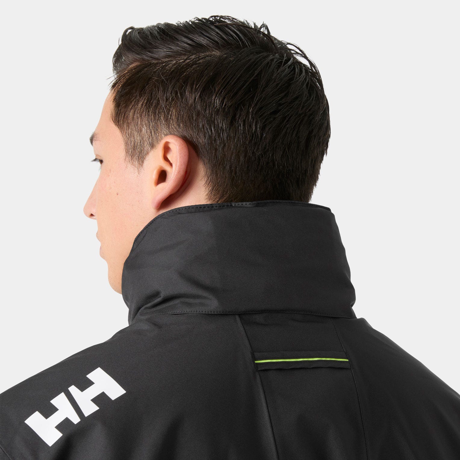 Men's Crew Hooded Pile Jacket - 990 BLACK