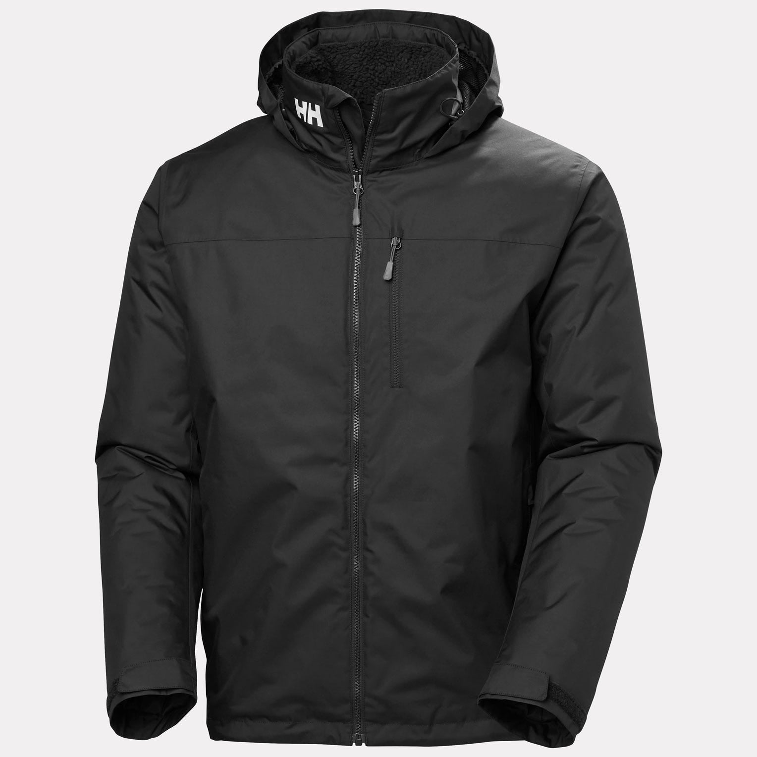 Men's Crew Hooded Pile Jacket - 990 BLACK