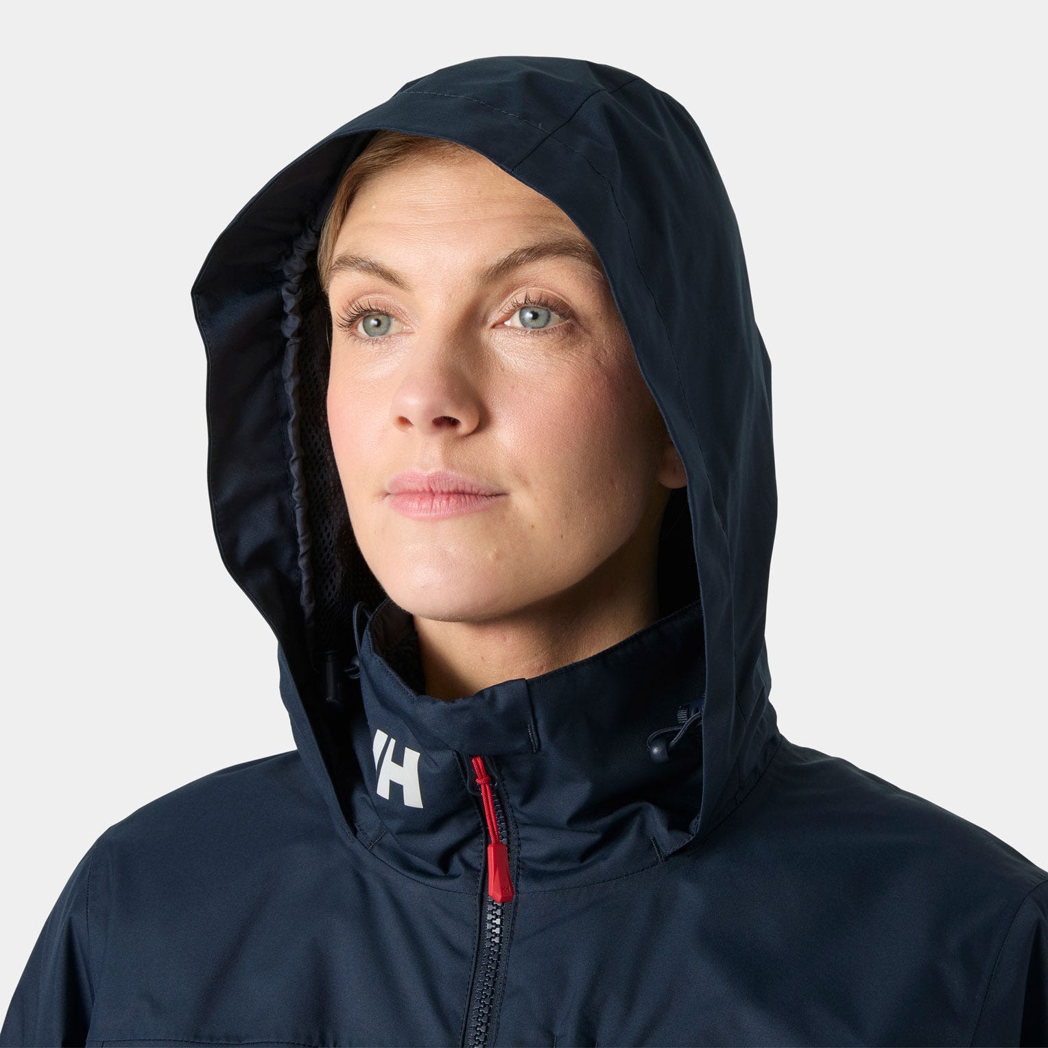 Women's Crew Hooded Pile Jacket - 597 NAVY