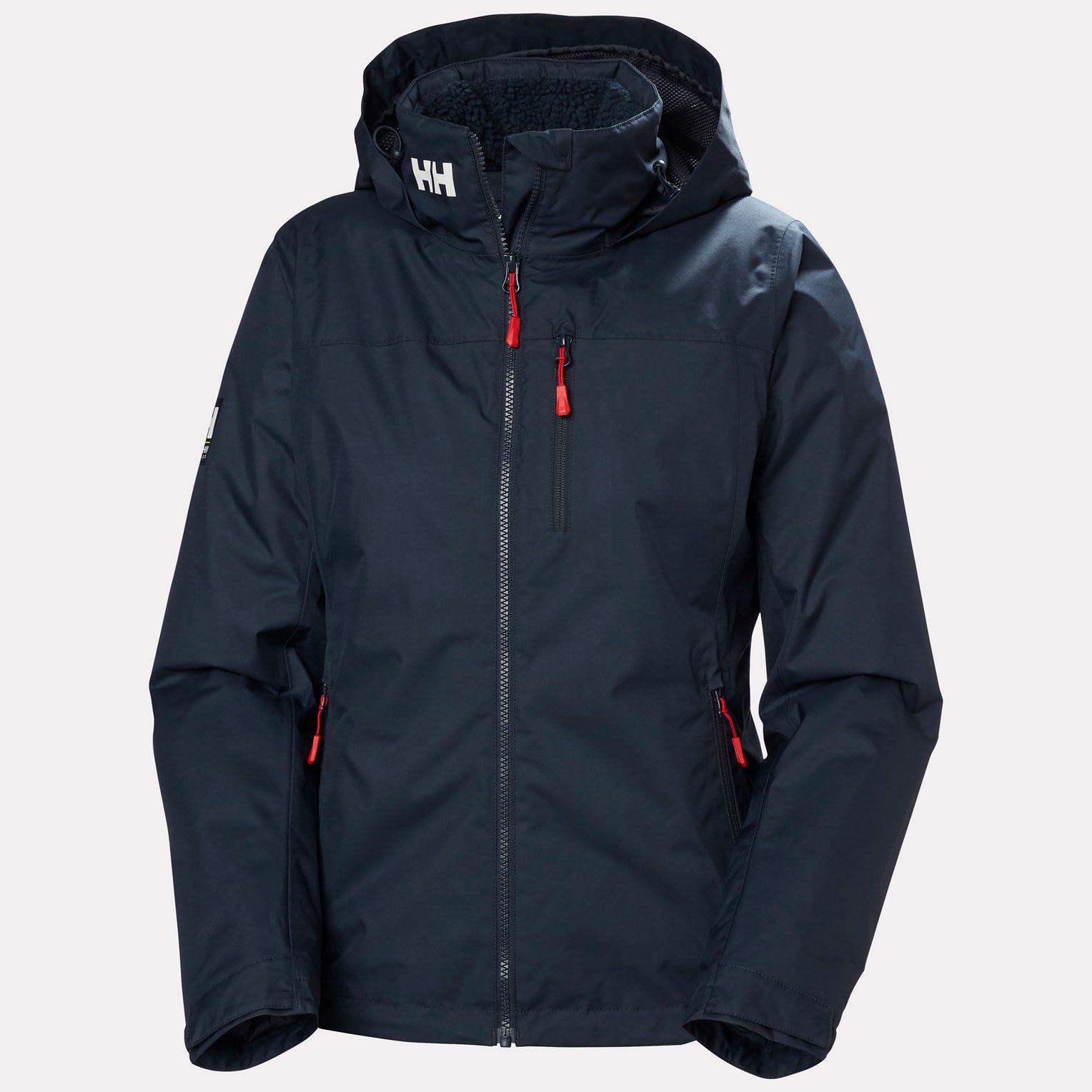 Women's Crew Hooded Pile Jacket - 597 NAVY