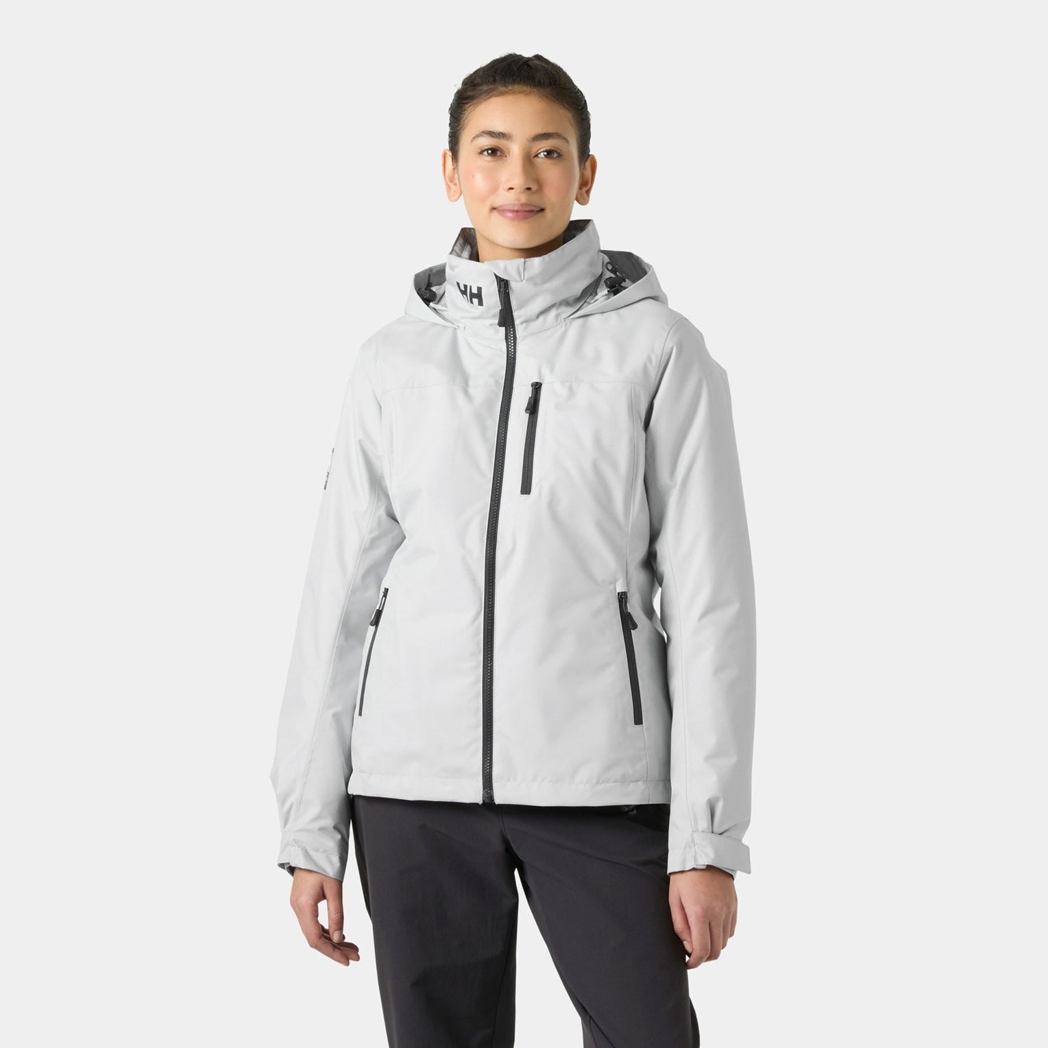 Women's Crew Hooded Pile Jacket - 853 GREY FOG
