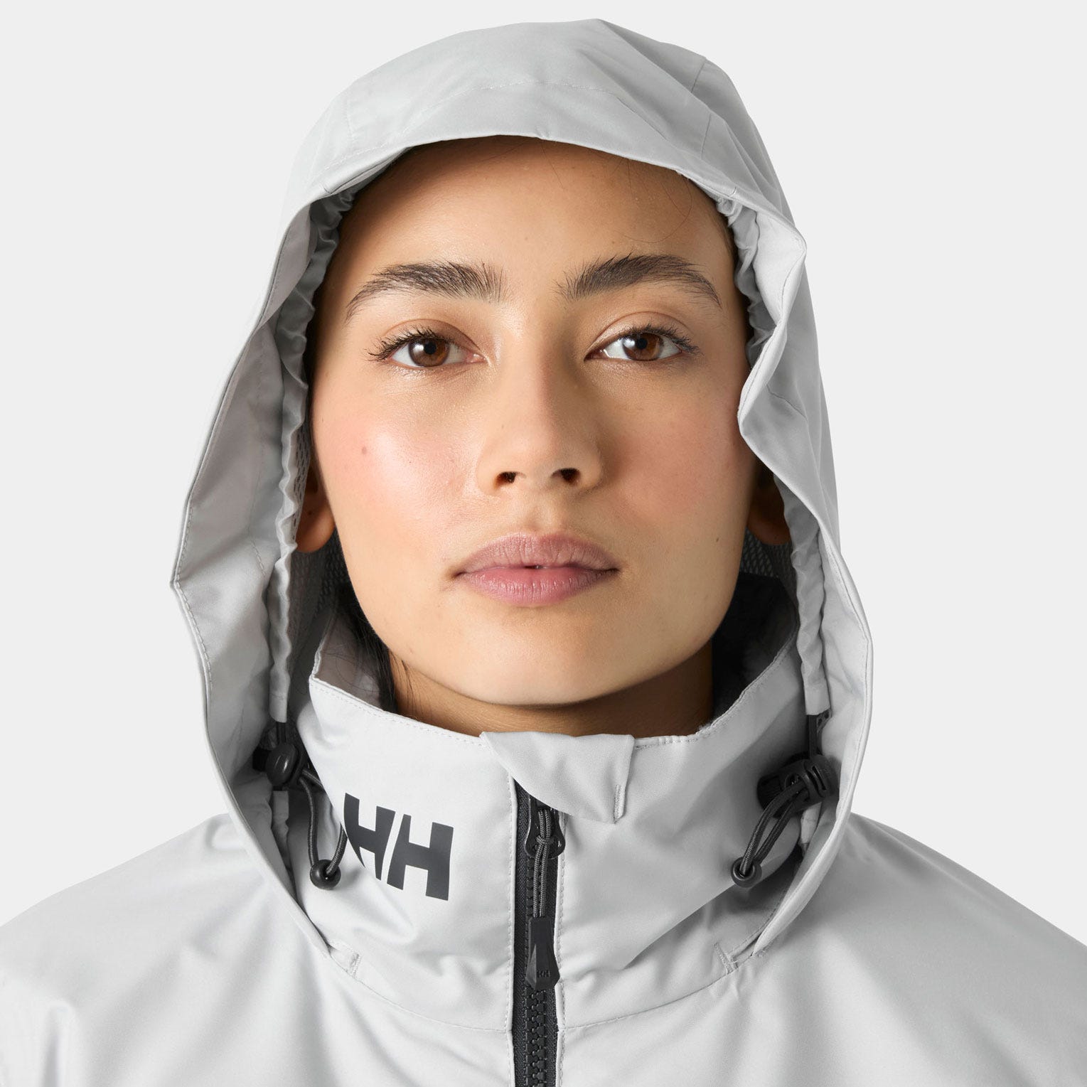 Women's Crew Hooded Pile Jacket - 853 GREY FOG