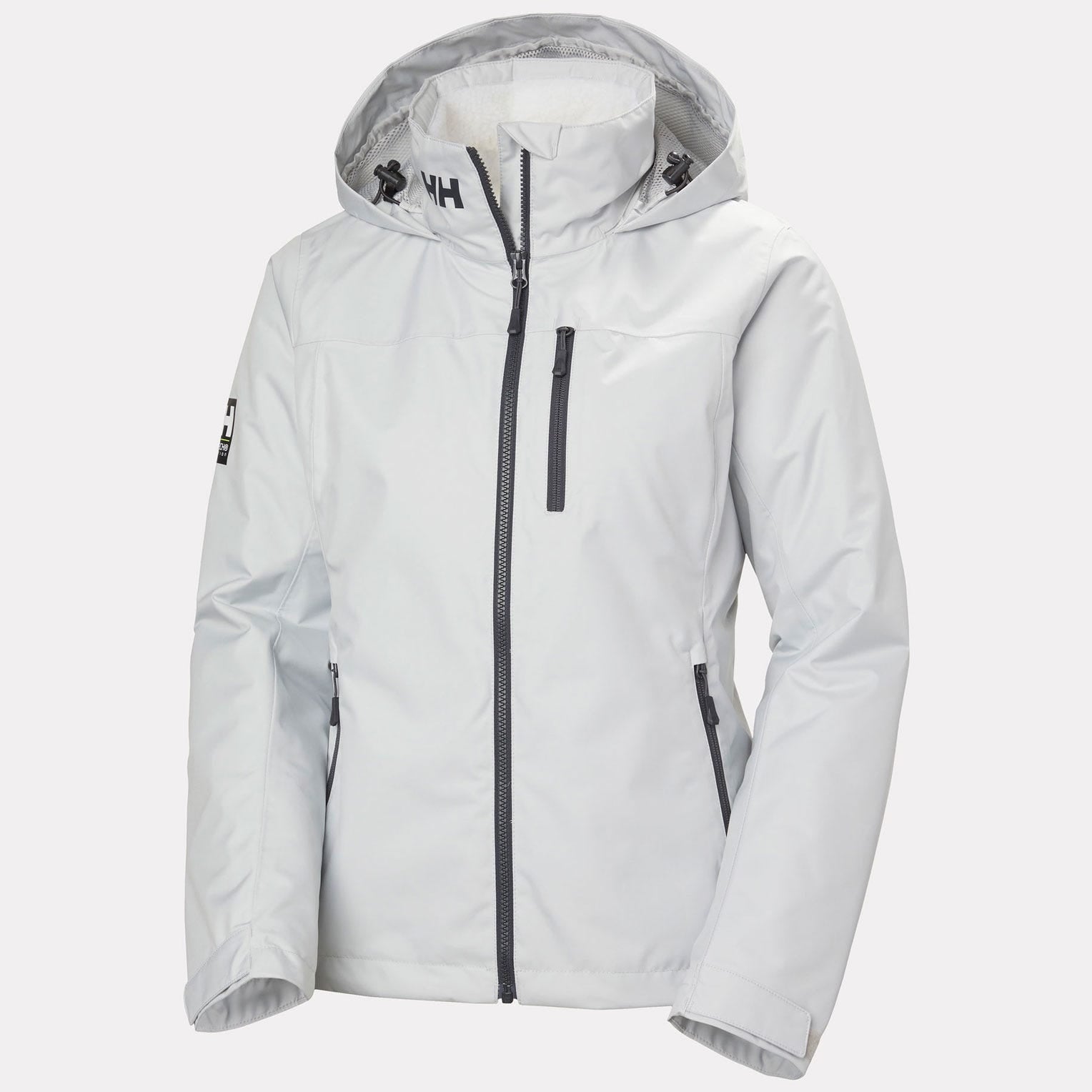 Women's Crew Hooded Pile Jacket - 853 GREY FOG
