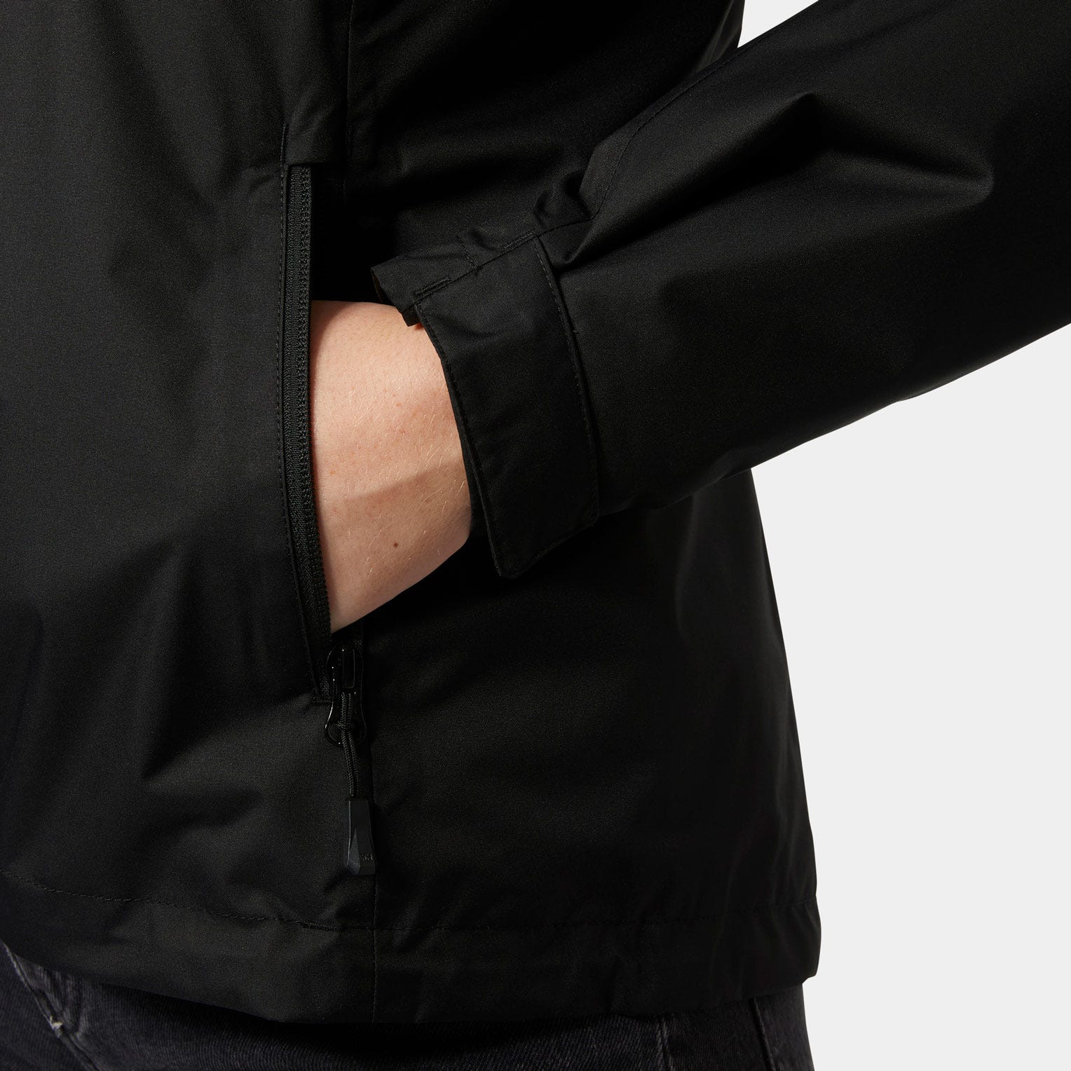 Women's Crew Hooded Pile Jacket - 990 BLACK