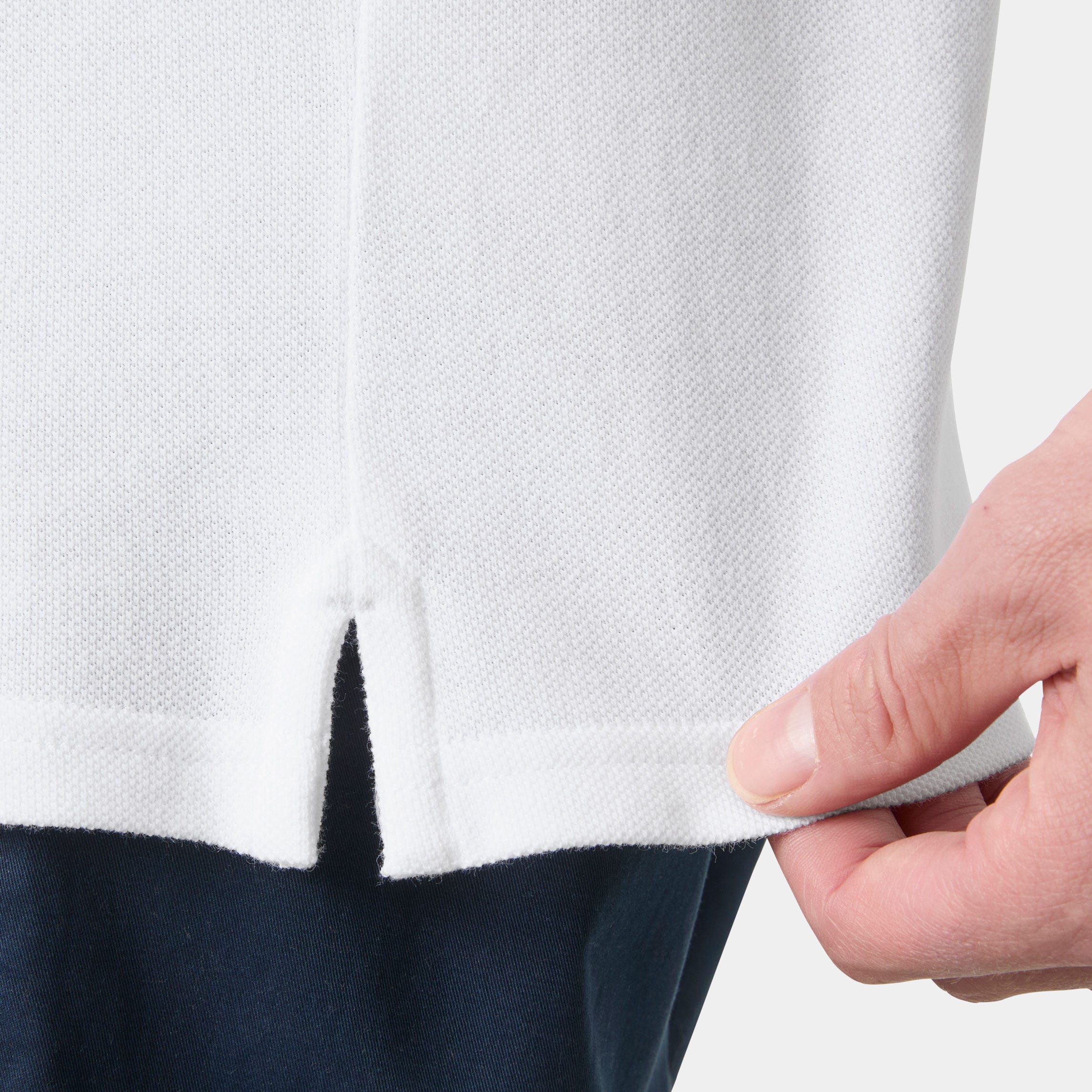 Men's Crew Polo Pique - 001 WHITE